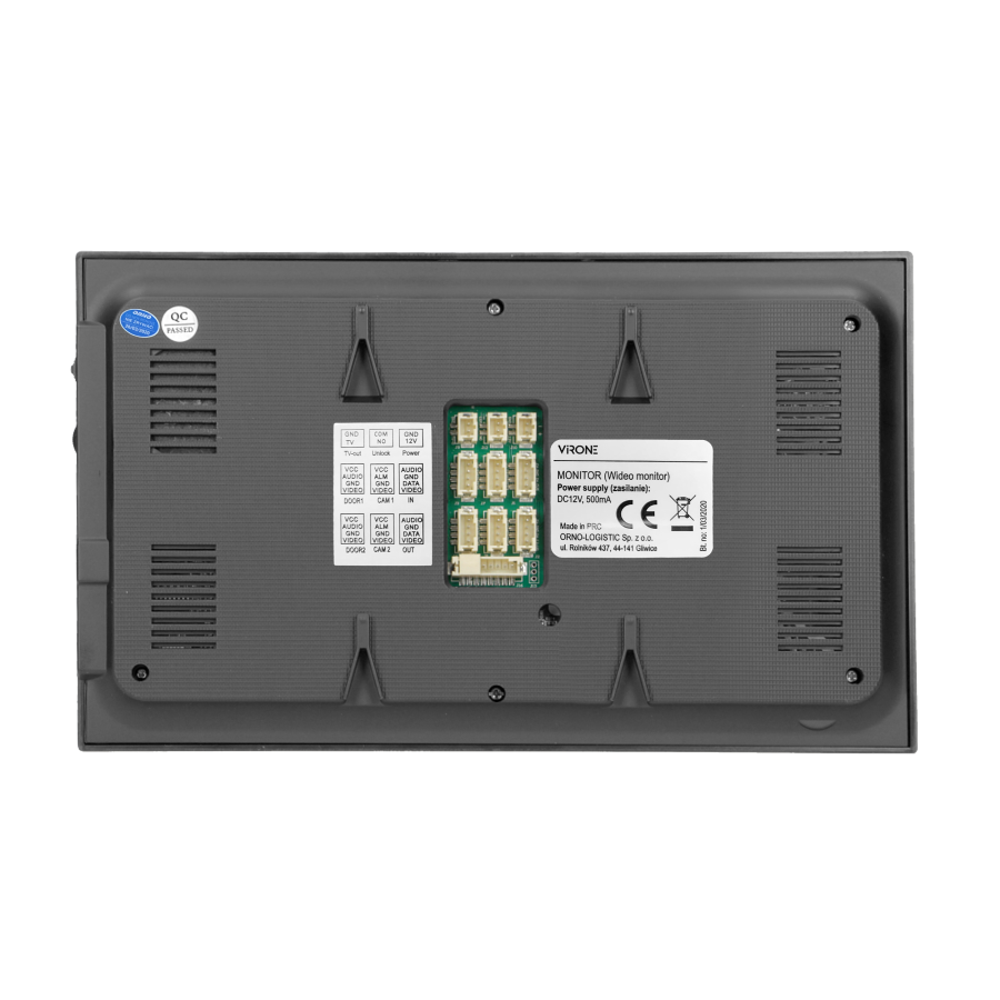 7" color video monitor with free phone application for managing internal and external communication, video and image recording f