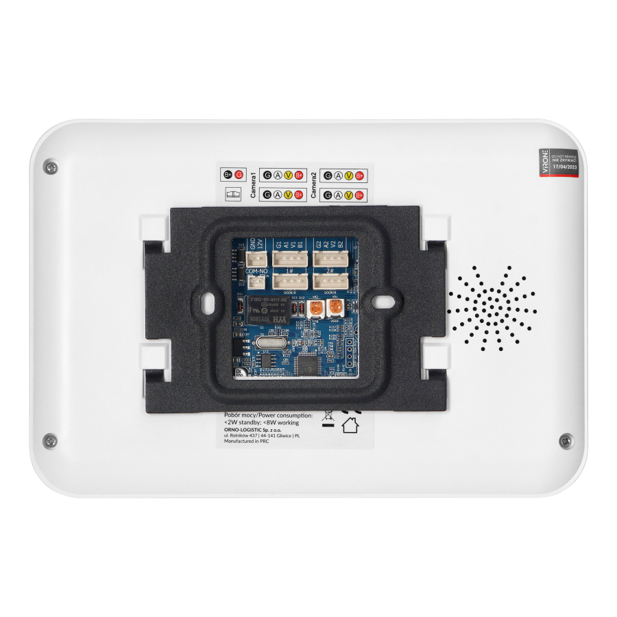 Video monitor for the extension of SETAR series handset-free, multicolour 7" LCD screen, gate opening, intercom