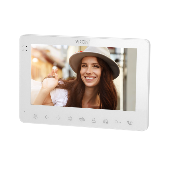 Wideo monitor bezsłuchawkowy do rozbudowy zestawów VIFAR i VIFIS,  LCD 7", WiFi + APP na smartfona, sterowanie bramą