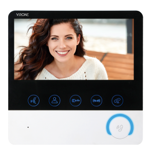 Multicolor 7" video monitor for the extension of CETI series, with intercom function. It can record films and pictures and contr