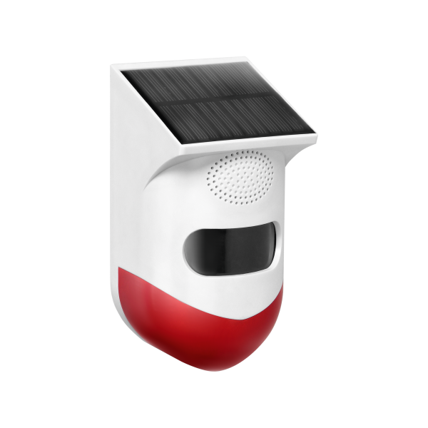 Solar PIR alarm with build-in siren, Wi-Fi and remote control, compatible with TUYA