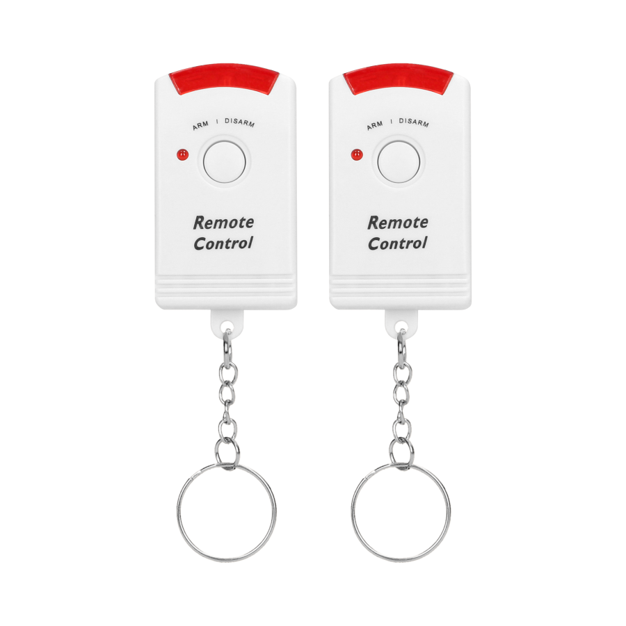 Ceiling wireless mini alarm with an in-built siren and remote control unit, 5m, battery operated