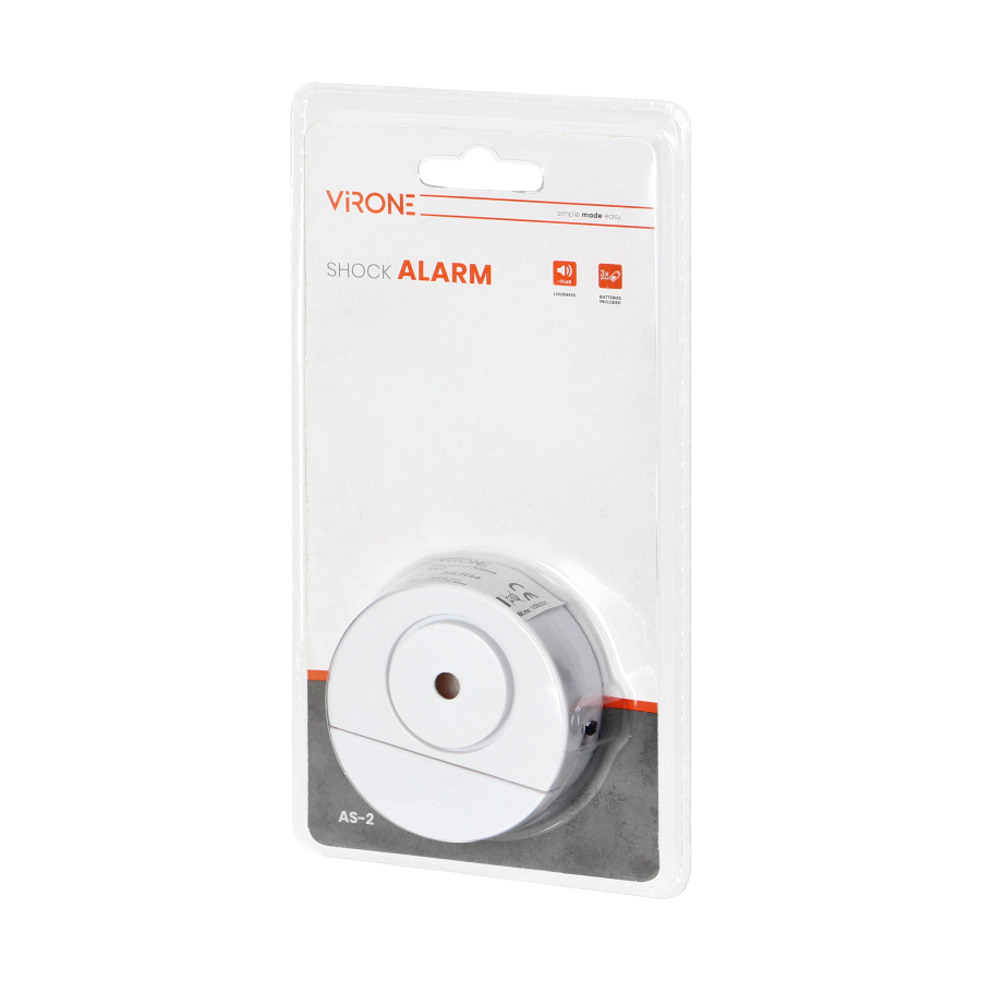 Mini shock alarm, battery-operated