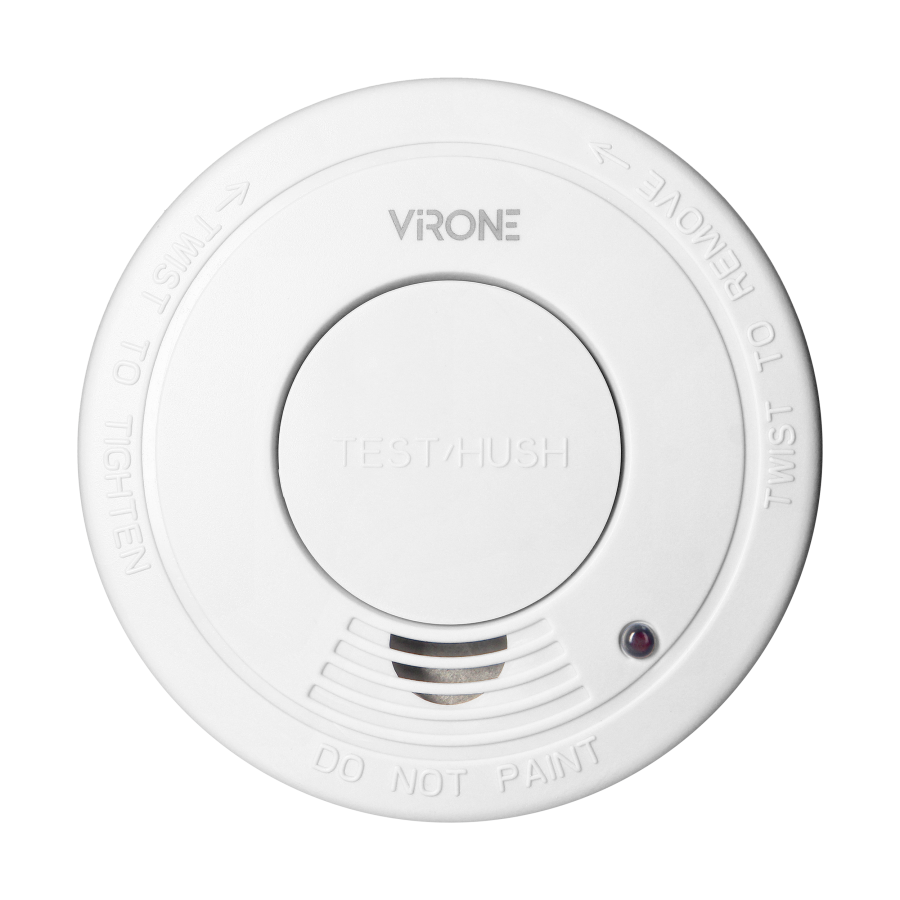 Set of battery-operated smoke and carbon monoxide detectors