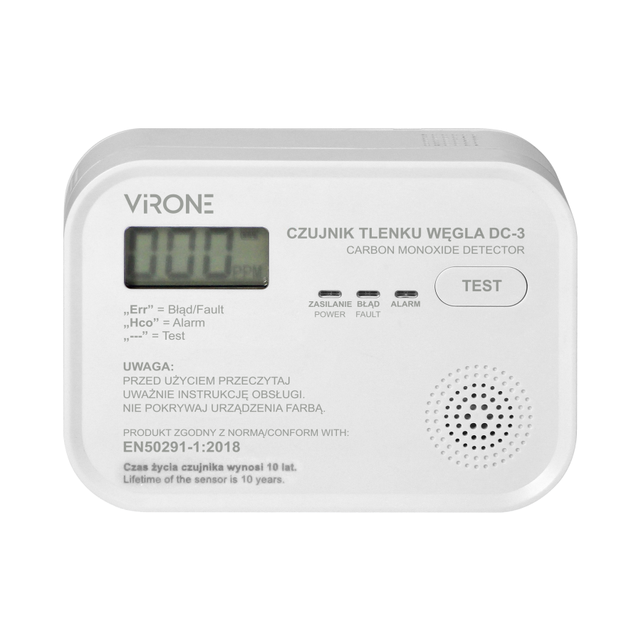 Set of battery-operated smoke and carbon monoxide detectors