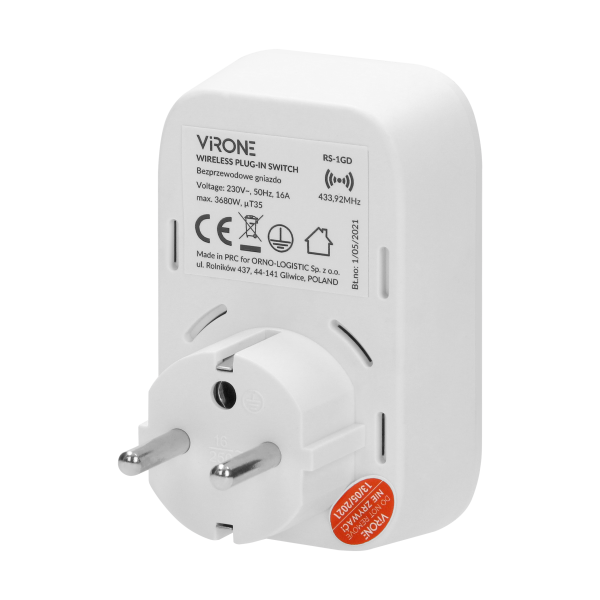 Set of wireless sockets with remote control and timer function, 3+1