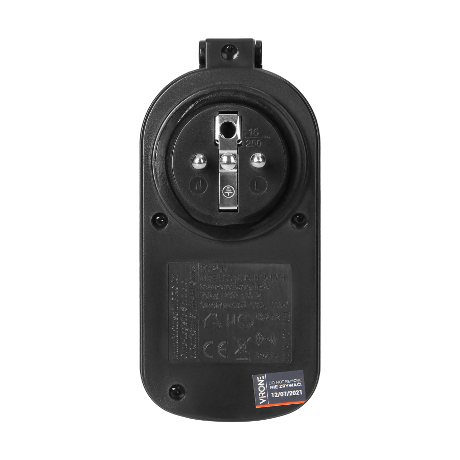 Set of wireless sockets with a remote control unit, 2+1, IP44