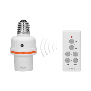 Wireless E27 lamp holder with remote control unit