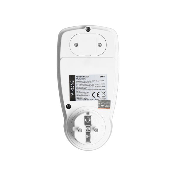 Single tariff power meter, energy calculator with LCD display, built-in battery