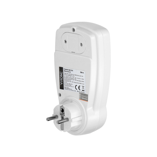 Single tariff power meter, energy calculator with LCD display, built-in battery