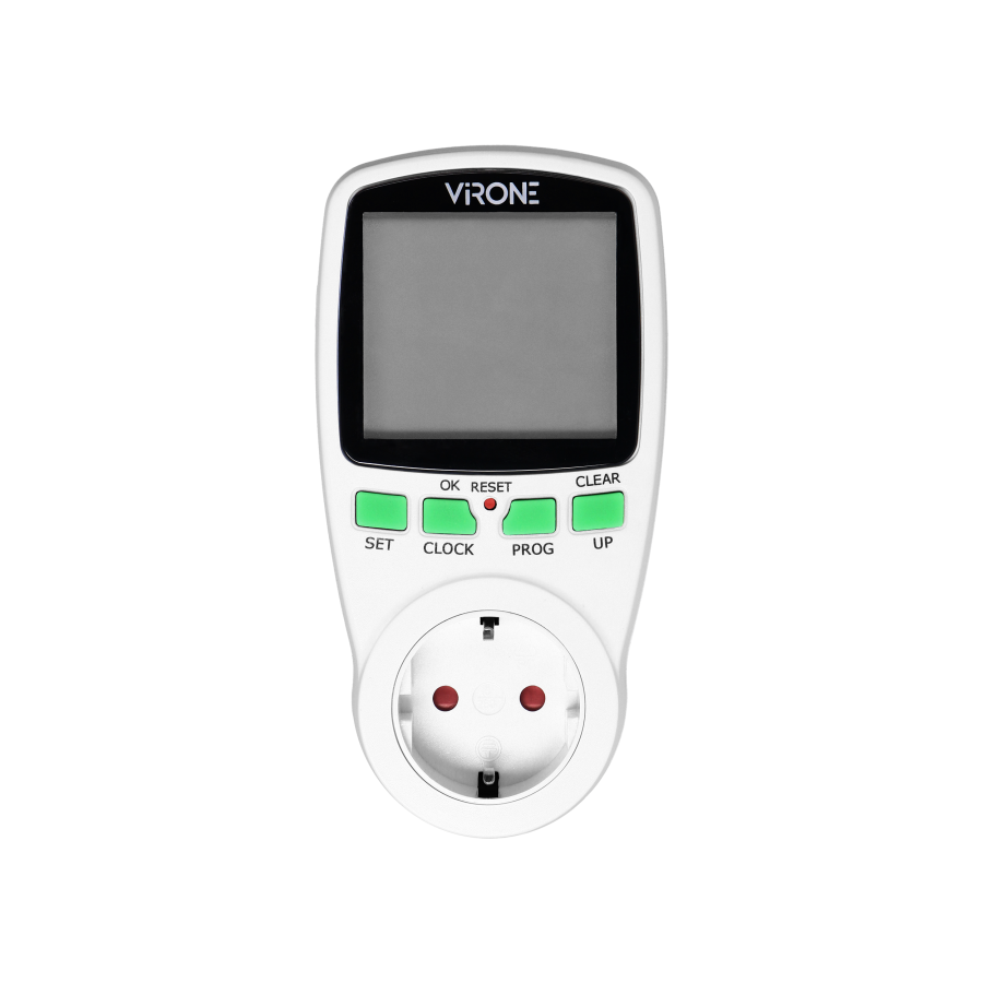 Elektroniczny programator czasowy z wyświetlaczem LCD, wersja Schuko