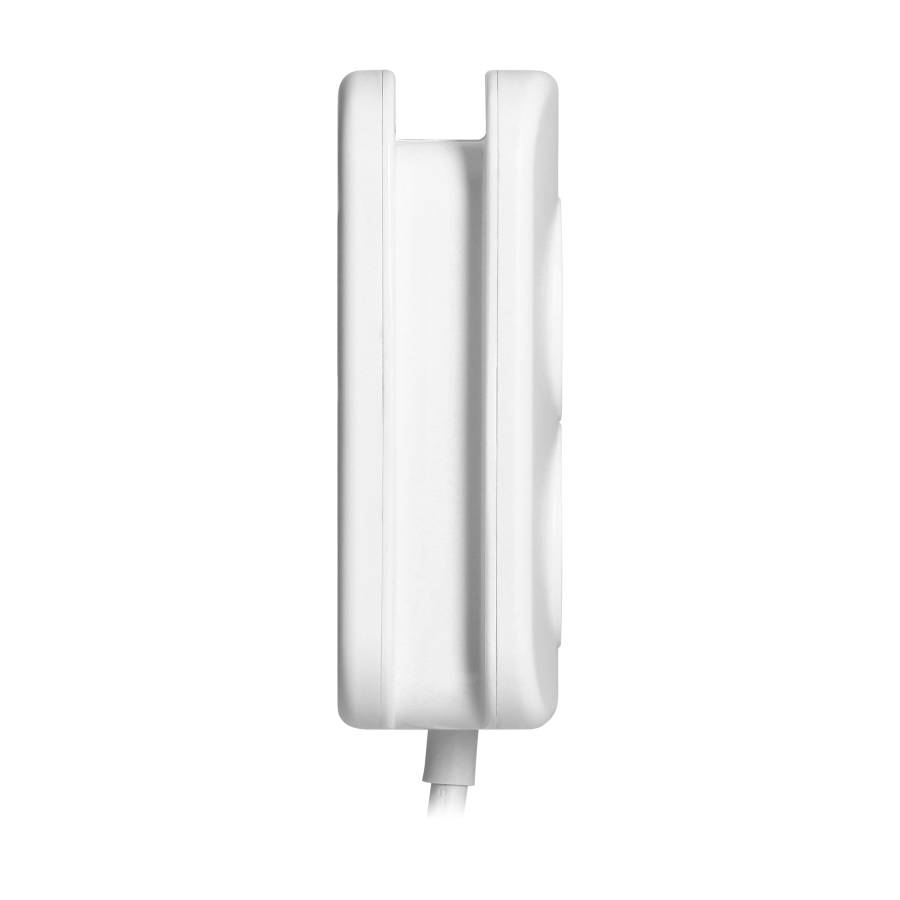 Square power strip 3x2P+E with USB charger, 2xUSB-A, 3x1.0mm2 cable, 1.4m