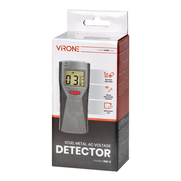 Wire, wood and metal 3in1 detector with backlight