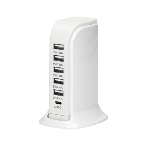 Charging station 5 x USB A, 1 x USB C; 5V DC / 6A