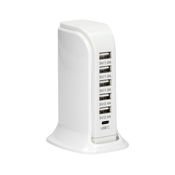 Charging station 5 x USB A, 1 x USB C; 5V DC / 6A
