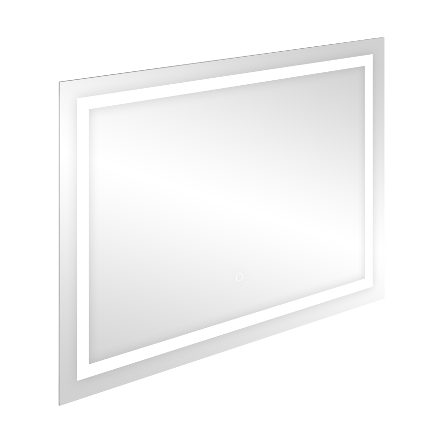 Lustro prostokątne poziome LED 80x60 cm (z wbudowanym włącznikiem, z marginesem, 4000K)