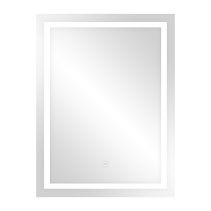 Lustro prostokątne pionowe LED 60x80 cm (z wbudowanym włącznikiem, z marginesem, 4000K)