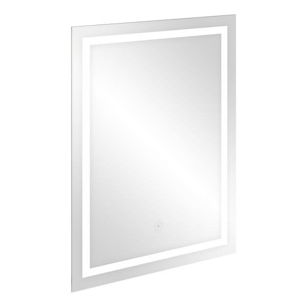 Lustro prostokątne pionowe LED 60x80 cm (z wbudowanym włącznikiem, z marginesem, 4000K)