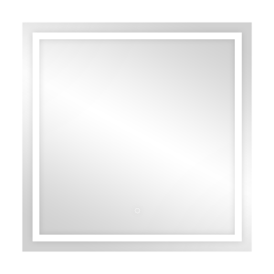 Kwadratowe lustro LED 80x80 cm (z wbudowanym włącznikiem, z marginesem, 4000K)