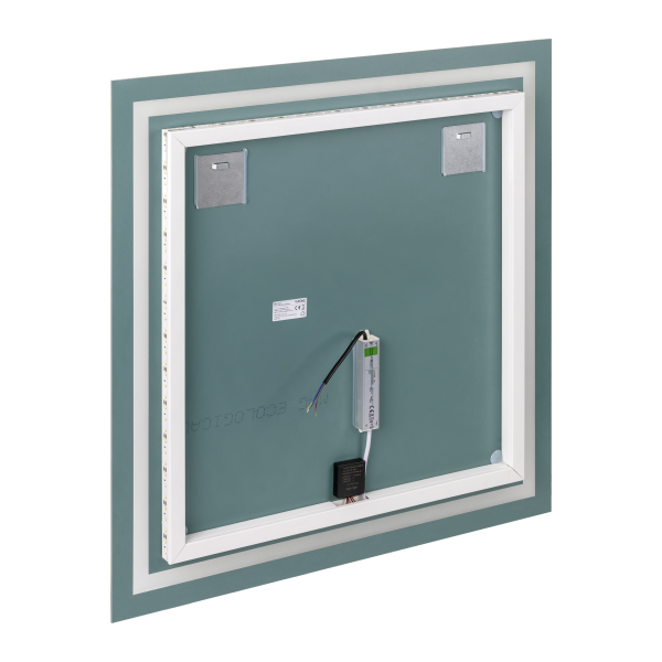 LED mirror square 80x80 cm, built-in switch, with margin, 4000K