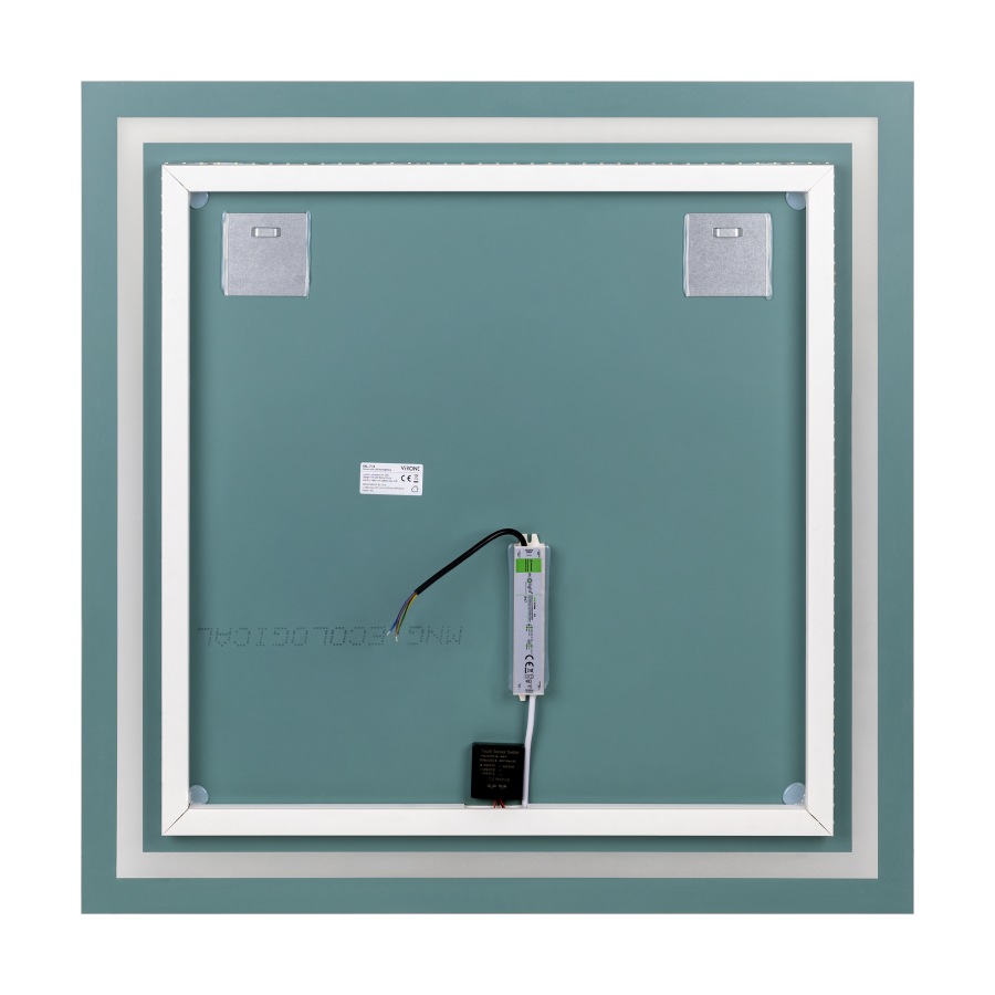 LED mirror square 80x80 cm, built-in switch, with margin, 4000K
