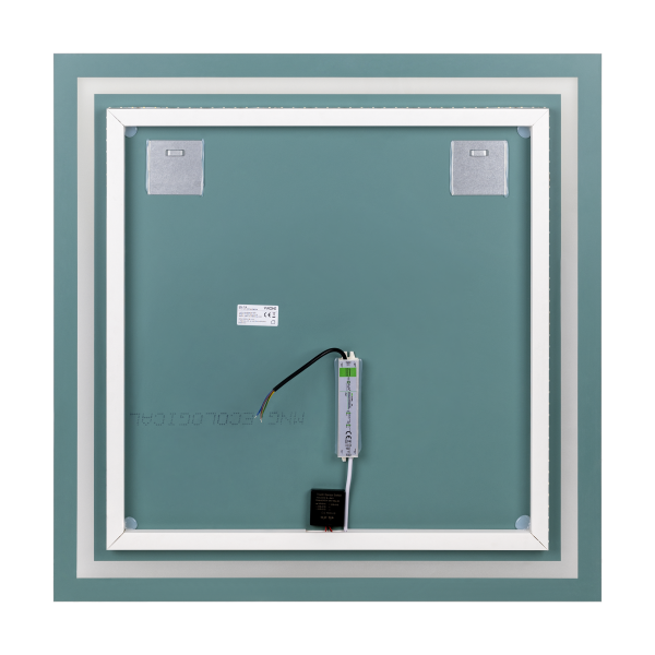 LED mirror square 80x80 cm, built-in switch, with margin, 4000K