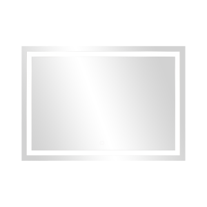 Lustro prostokątne poziome LED 60x50 cm (z wbudowanym włącznikiem, z marginesem, 4000K)