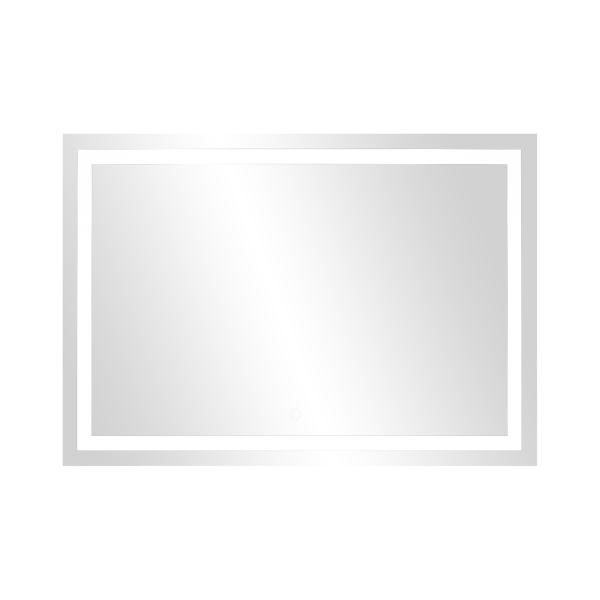 Lustro prostokątne poziome LED 60x50 cm (z wbudowanym włącznikiem, z marginesem, 4000K)