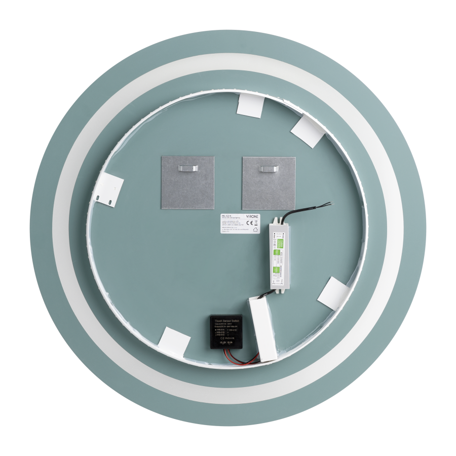 LED mirror round 60cm diameter, built-in switch, with margin, 4000K