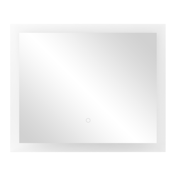 LED mirror rectangular 60x50 cm, horizontal installation, built-in switch, without margin, 4000K