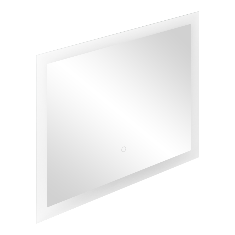 LED mirror rectangular 60x50 cm, horizontal installation, built-in switch, without margin, 4000K