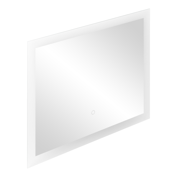 LED mirror rectangular 60x50 cm, horizontal installation, built-in switch, without margin, 4000K