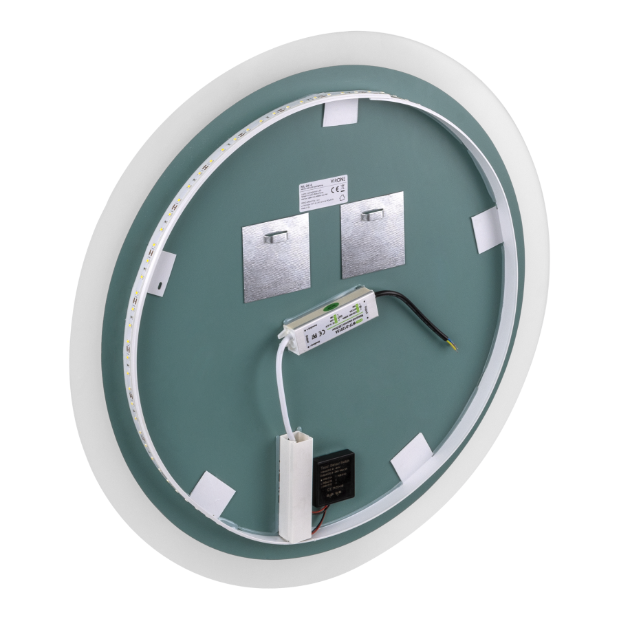 LED mirror round 60cm diameter, built-in switch, without margin, 4000K