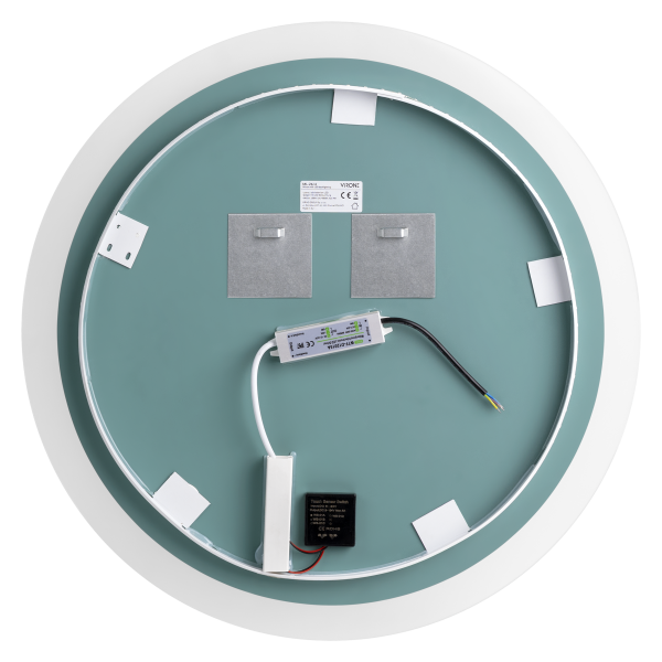 LED mirror round 60cm diameter, built-in switch, without margin, 4000K