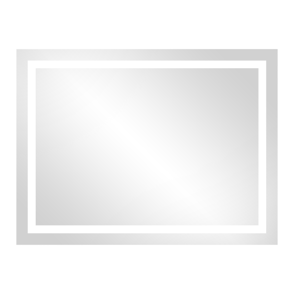 Lustro prostokątne LED 80x60 cm (pion/poziom, z marginesem, 4000K)