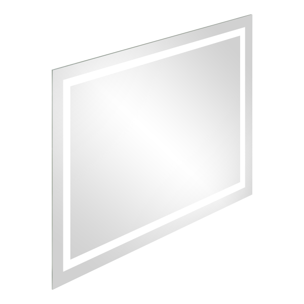 Lustro prostokątne LED 80x60 cm (pion/poziom, z marginesem, 4000K)