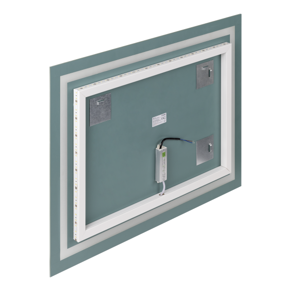 Lustro prostokątne LED 80x60 cm (pion/poziom, z marginesem, 4000K)