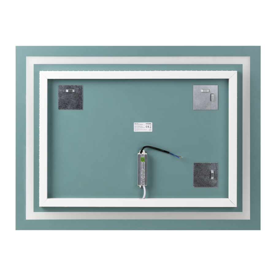 Lustro prostokątne LED 80x60 cm (pion/poziom, z marginesem, 4000K)