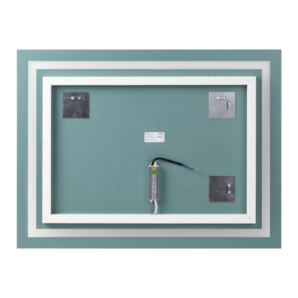 Lustro prostokątne LED 80x60 cm (pion/poziom, z marginesem, 4000K)