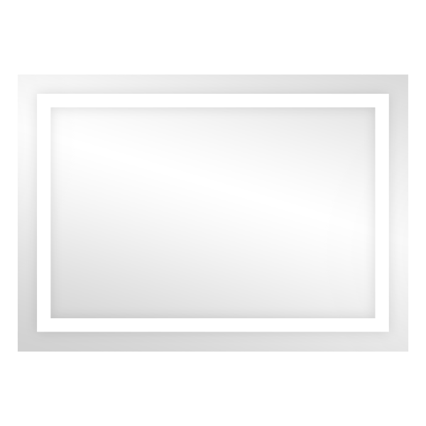 Lustro prostokątne LED 70x50 cm (pion/poziom, z marginesem, 4000K)