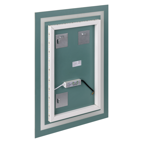 Lustro prostokątne LED 70x50 cm (pion/poziom, z marginesem, 4000K)