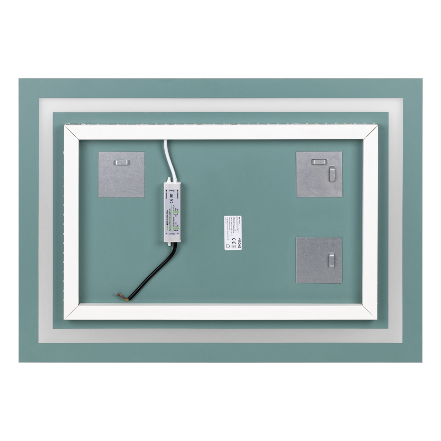 Lustro prostokątne LED 70x50 cm (pion/poziom, z marginesem, 4000K)