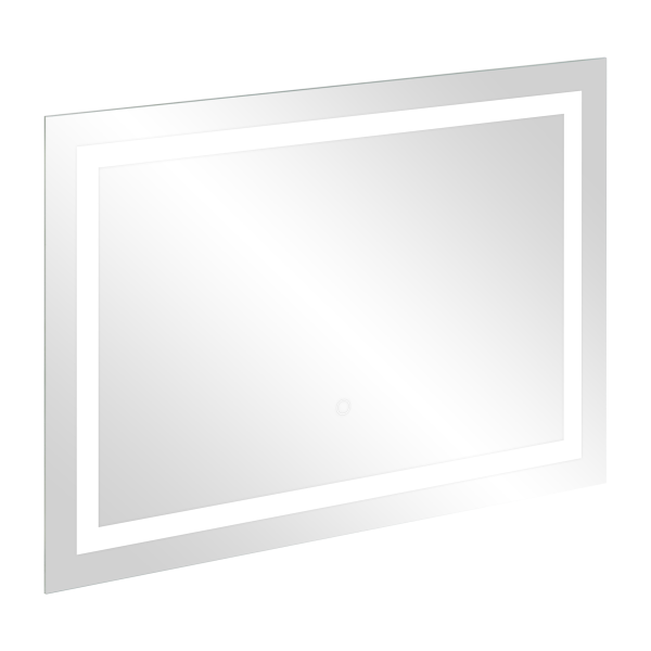 Lustro prostokątne poziome LED 70x50 cm (z wbudowanym włącznikiem, z marginesem, 4000K)