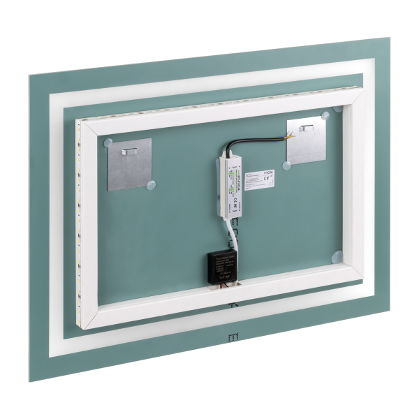 Lustro prostokątne poziome LED 70x50 cm (z wbudowanym włącznikiem, z marginesem, 4000K)