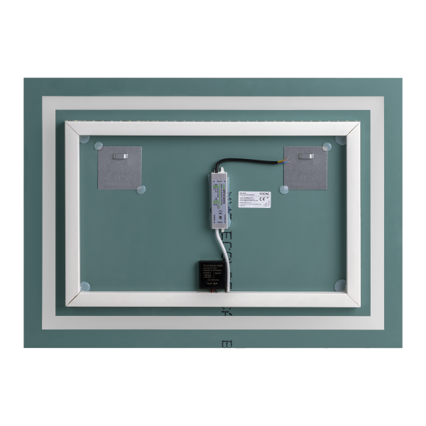 Lustro prostokątne poziome LED 70x50 cm (z wbudowanym włącznikiem, z marginesem, 4000K)