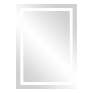 Lustro prostokątne pionowe LED 50x70 cm (z wbudowanym włącznikiem, z marginesem, 4000K)