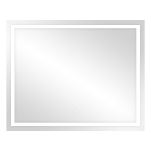 Lustro prostokątne poziome LED 100x80 cm  (z wbudowanym włącznikiem, z marginesem, 4000K)