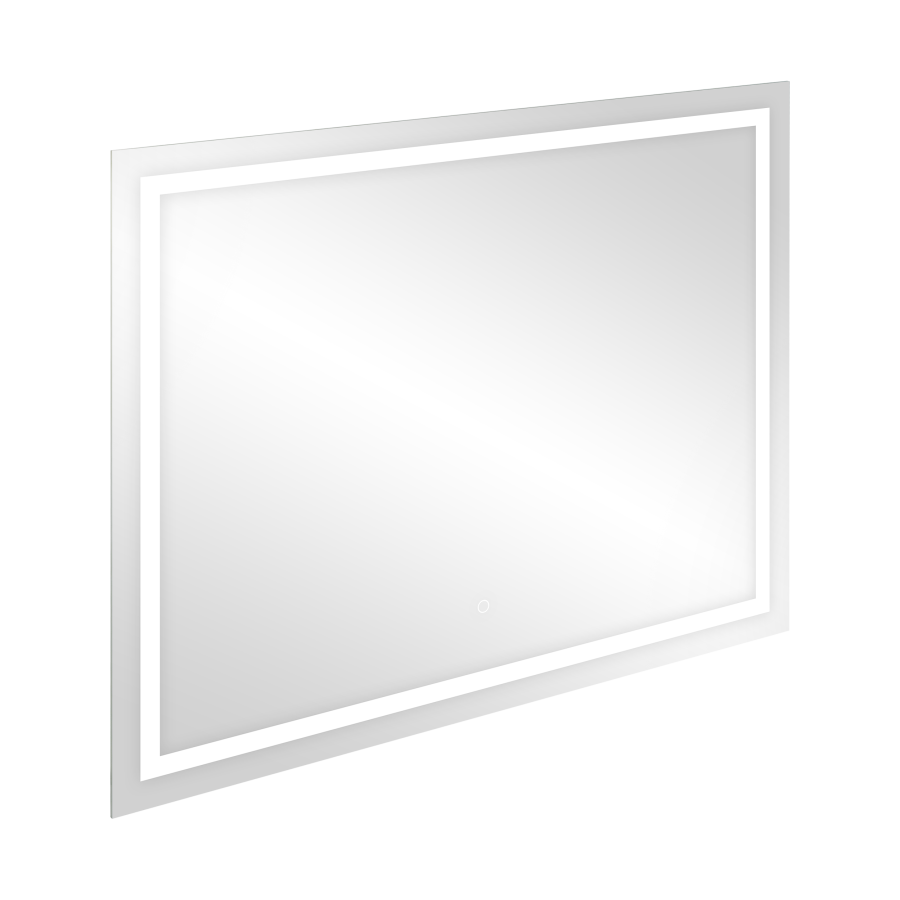 Lustro prostokątne poziome LED 100x80 cm  (z wbudowanym włącznikiem, z marginesem, 4000K)