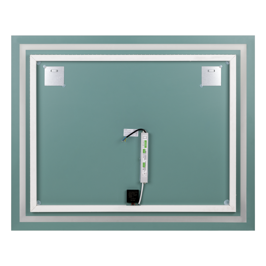 Lustro prostokątne poziome LED 100x80 cm  (z wbudowanym włącznikiem, z marginesem, 4000K)