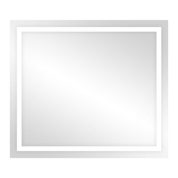 Lustro prostokątne poziome LED 80x70 cm (z wbudowanym włącznikiem, z marginesem, 4000K)